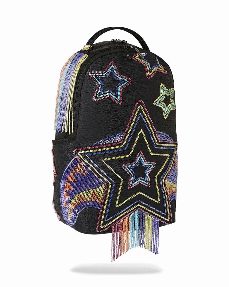 Multicolor Sprayground Star Racer A.I.7 Sandflower Collab Beaded Men's Backpacks | 360720158