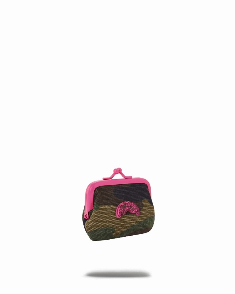 Olive Sprayground Drop Zone Coin Men's Wallets | 701734413