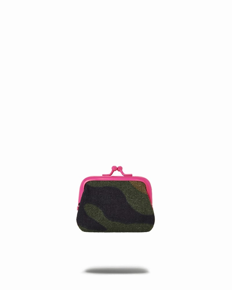 Olive Sprayground Drop Zone Coin Men's Wallets | 701734413