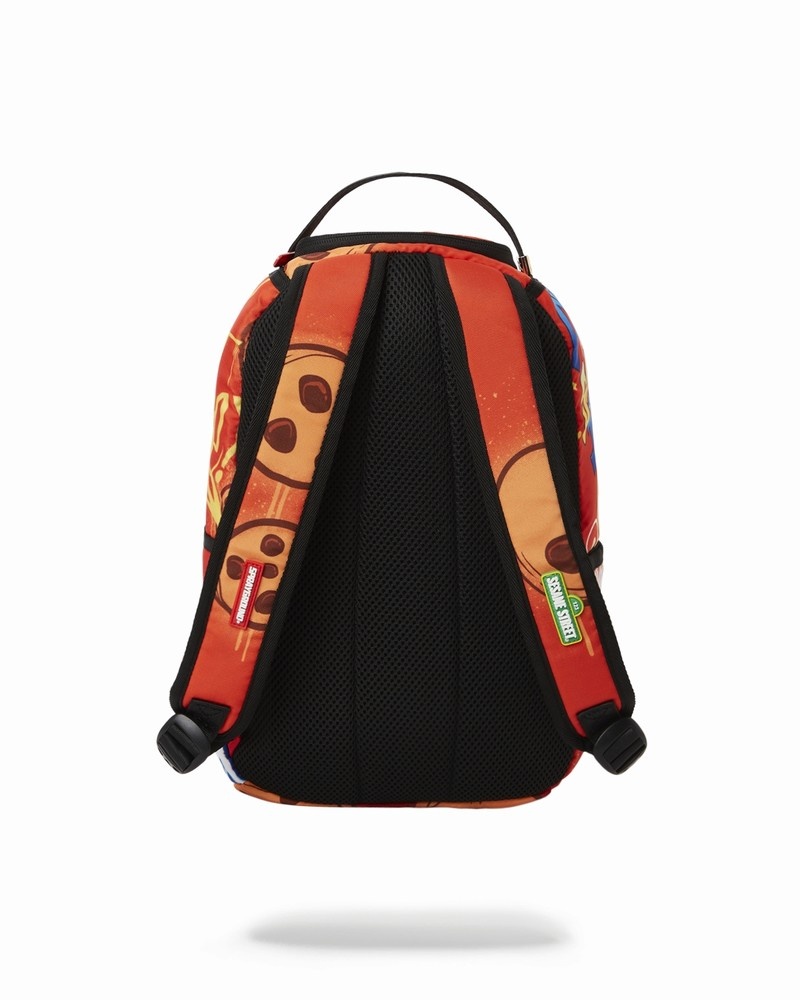Orange Sprayground Cookie Monster On The Run Mini Men's Backpacks | 818365329