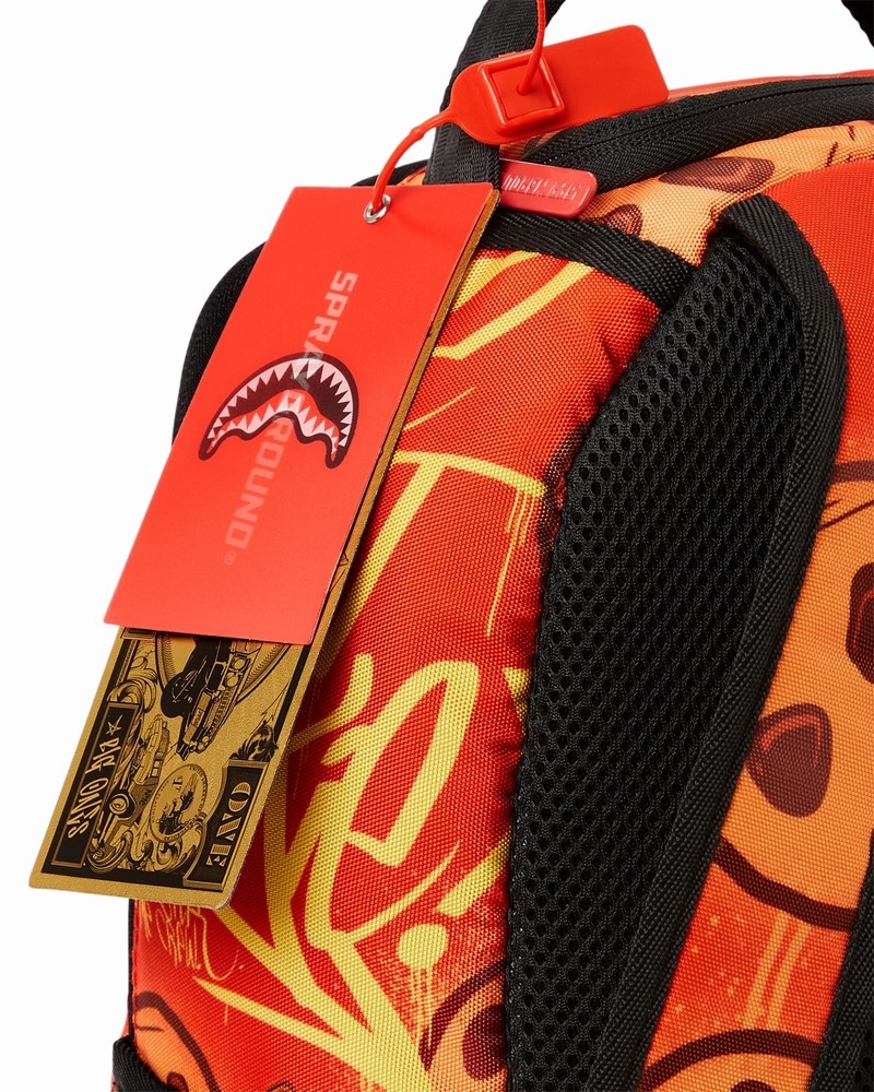 Orange Sprayground Cookie Monster On The Run Mini Men's Backpacks | 818365329
