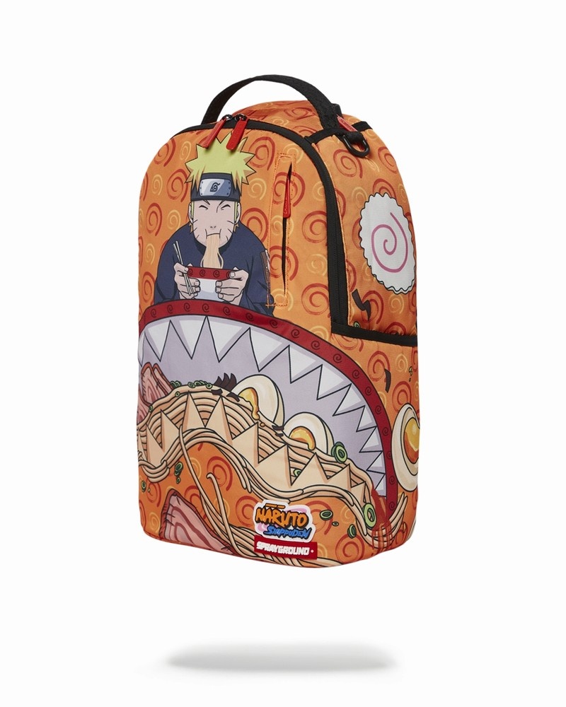 Orange Sprayground Naruto Ramen Shark バージョン2 Men's Backpacks | 213809920