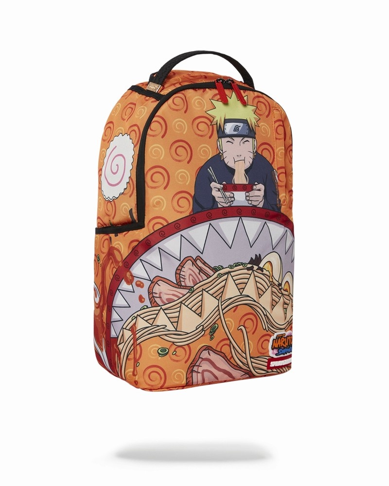 Orange Sprayground Naruto Ramen Shark バージョン2 Men's Backpacks | 213809920