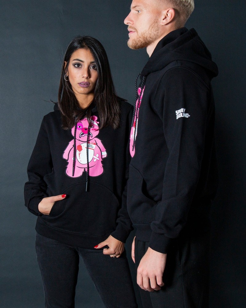 Pink Sprayground Bear Women's Hoodie | 384620705