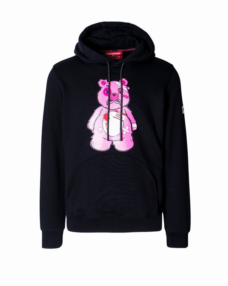 Pink Sprayground Bear Women\'s Hoodie | 384620705