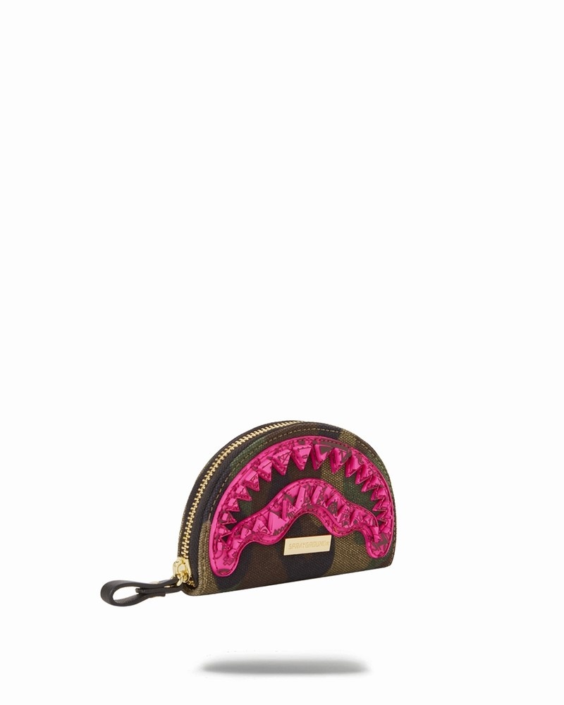 Pink Sprayground Drop Zone Men's Pouches | 668936642