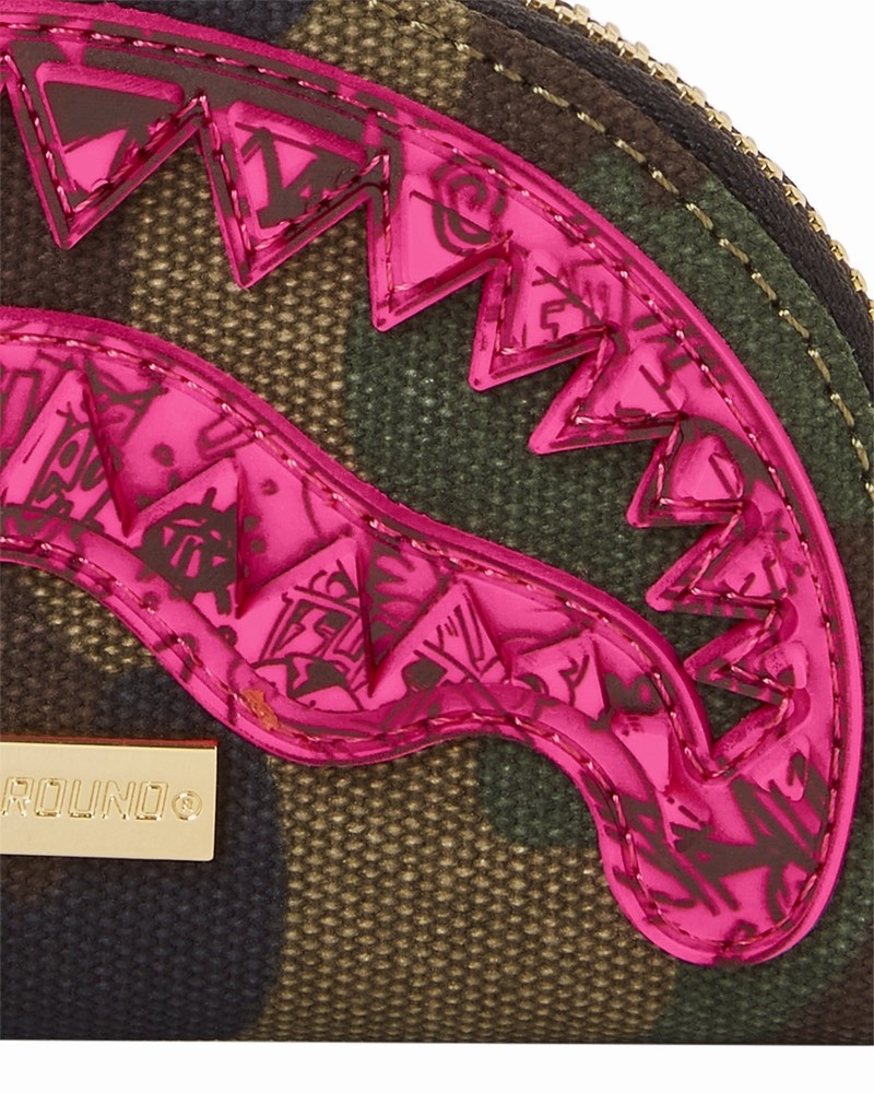 Pink Sprayground Drop Zone Men's Pouches | 668936642