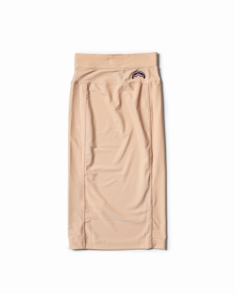 Pink Sprayground Longuette Skirts Tinta Unita Women's Skirts | 151747012