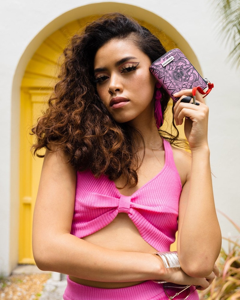 Pink Sprayground Money Technique Men's Wallets | 806190059