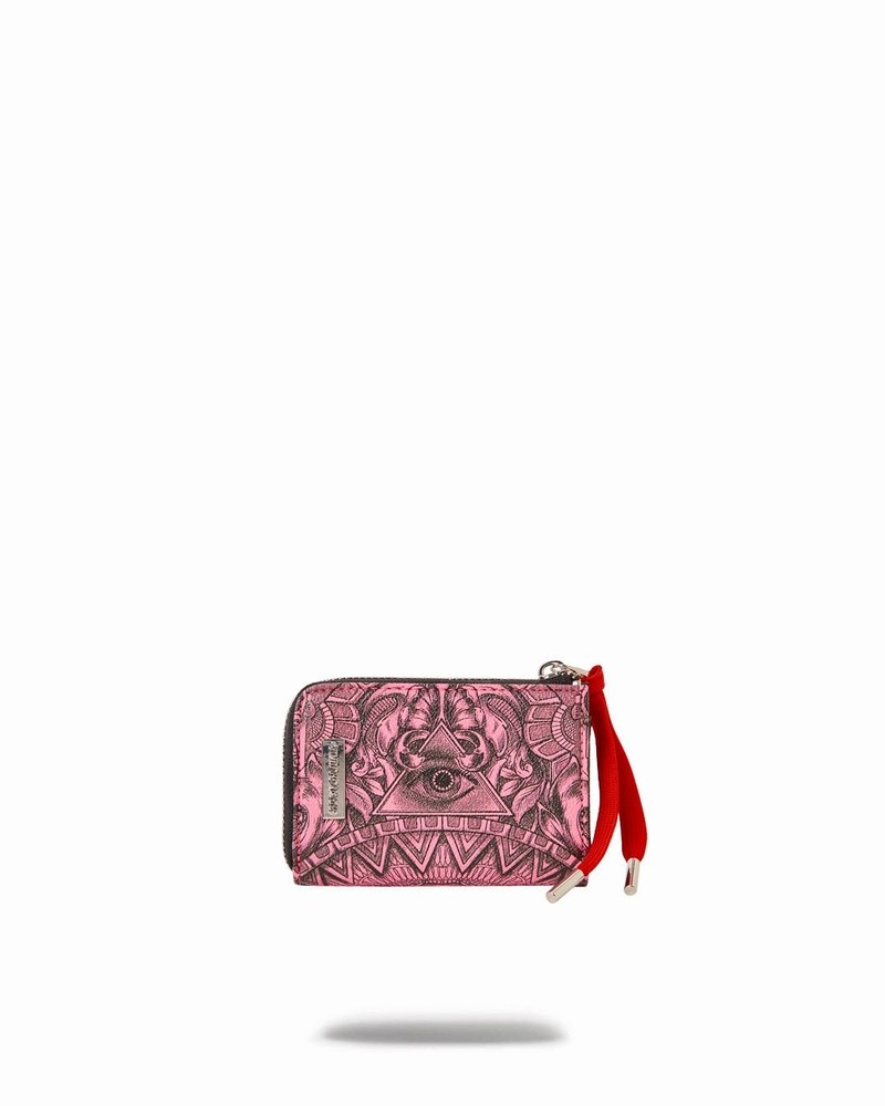 Pink Sprayground Money Technique Men\'s Wallets | 806190059