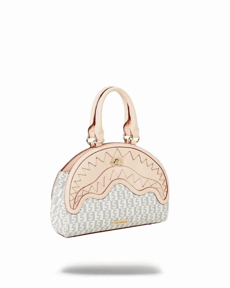 Pink Sprayground Rose Money Checkered Men's Handbag | 994364432