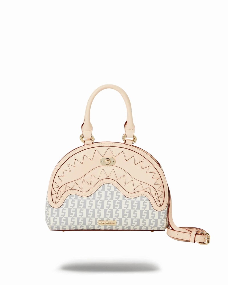 Pink Sprayground Rose Money Checkered Men\'s Handbag | 994364432