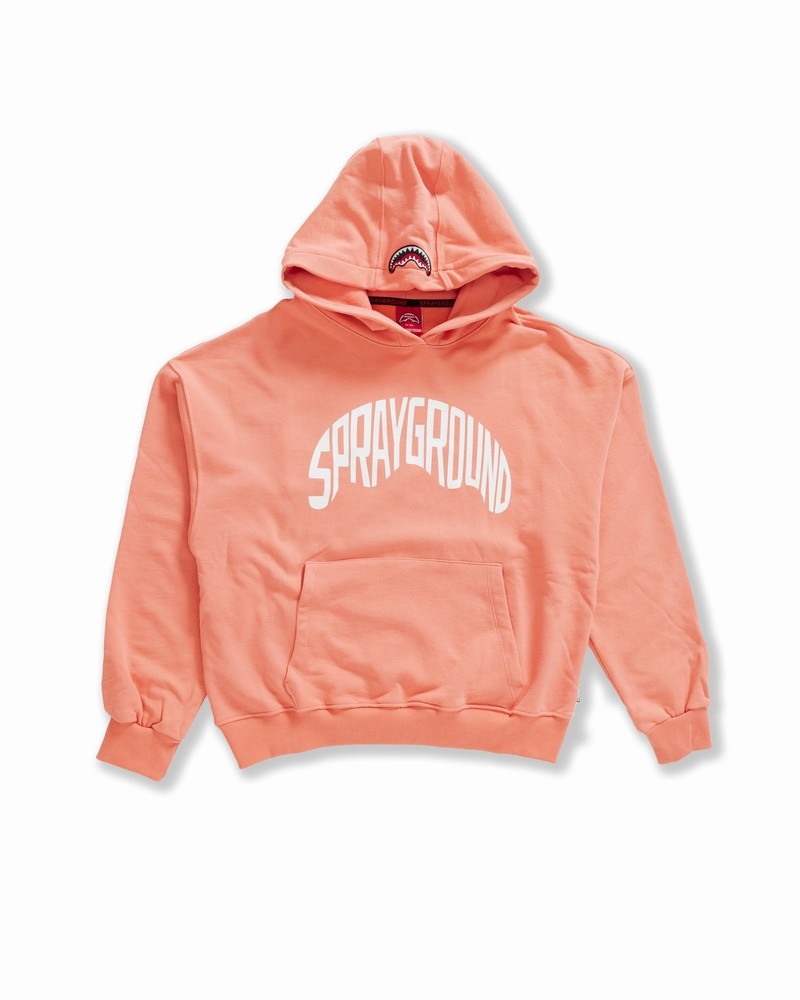 Pink Sprayground Shark Shape Basic Women\'s Hoodie | 593051813