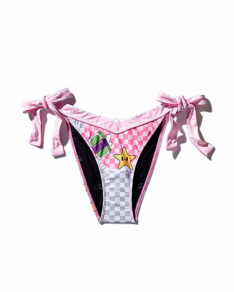 Pink Sprayground Wtf 2.0 Women\'s Bikini Bottoms | 175782587