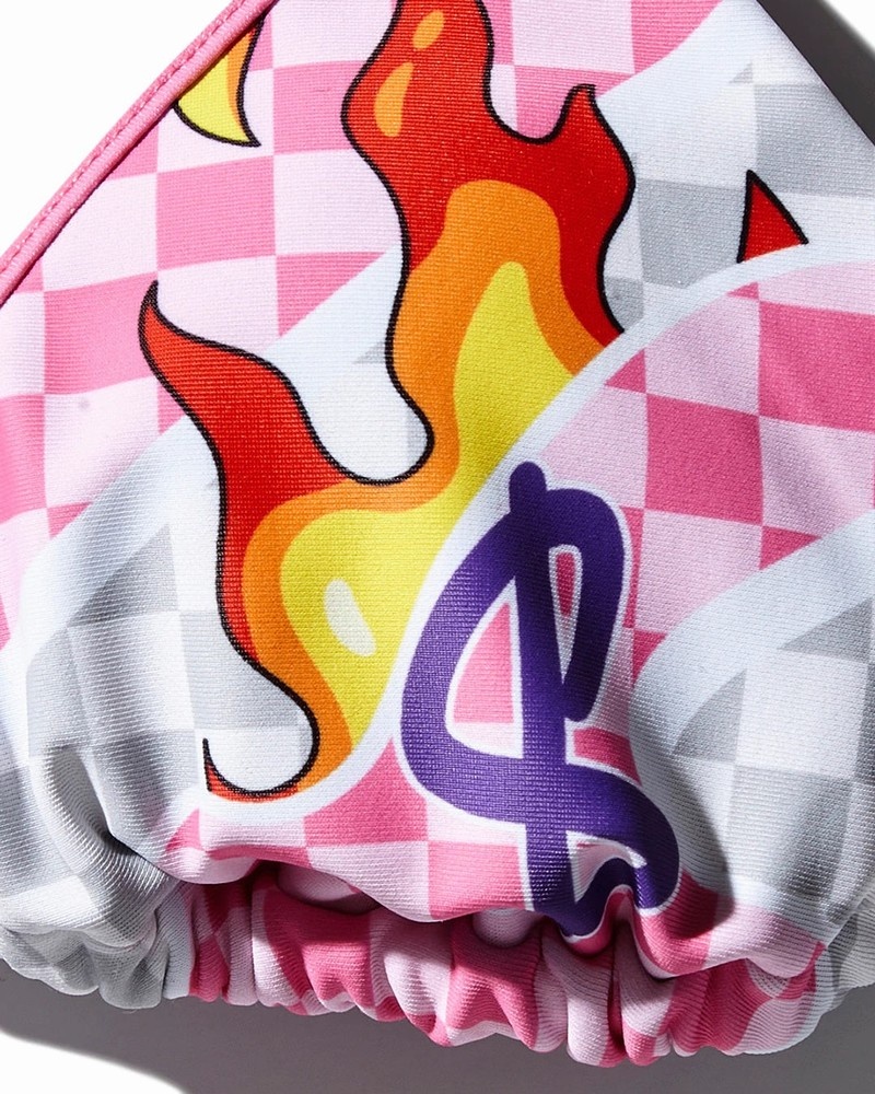 Pink Sprayground Wtf 2.0 Women's Bikini Tops | 959637813