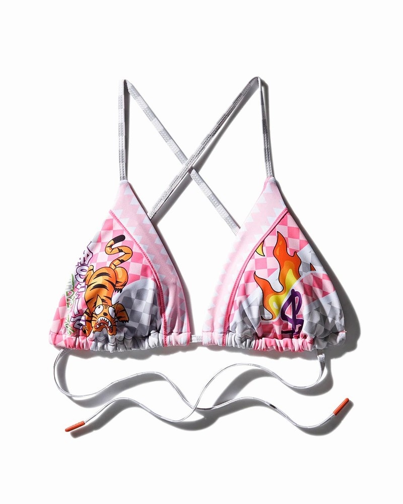 Pink Sprayground Wtf 2.0 Women\'s Bikini Tops | 959637813