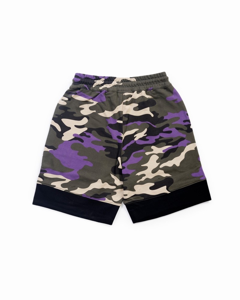 Purple Sprayground Bermuda Camo Men's Shorts | 844706311