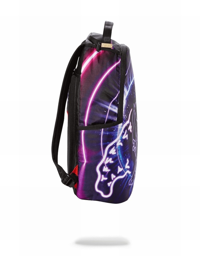 Purple Sprayground Pokemon Mewto Shark Men's Backpacks | 209357804