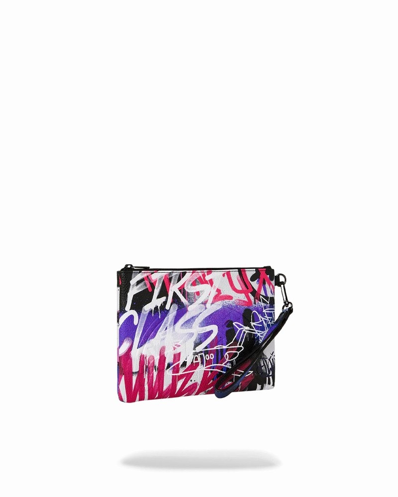 Purple Sprayground Vandal Couture Men's Clutch Bags | 27262238