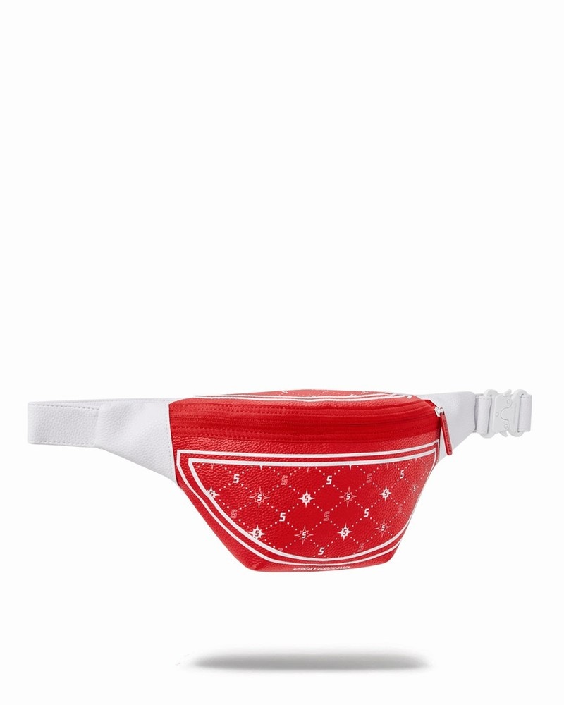 Red Sprayground Bandana Men's Waist Bags | 887399726