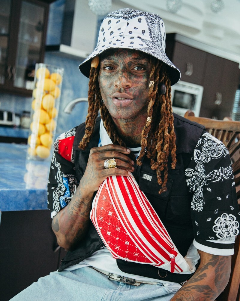 Red Sprayground Bandana Men's Waist Bags | 887399726