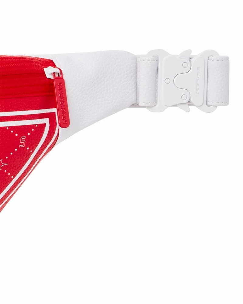 Red Sprayground Bandana Men's Waist Bags | 887399726