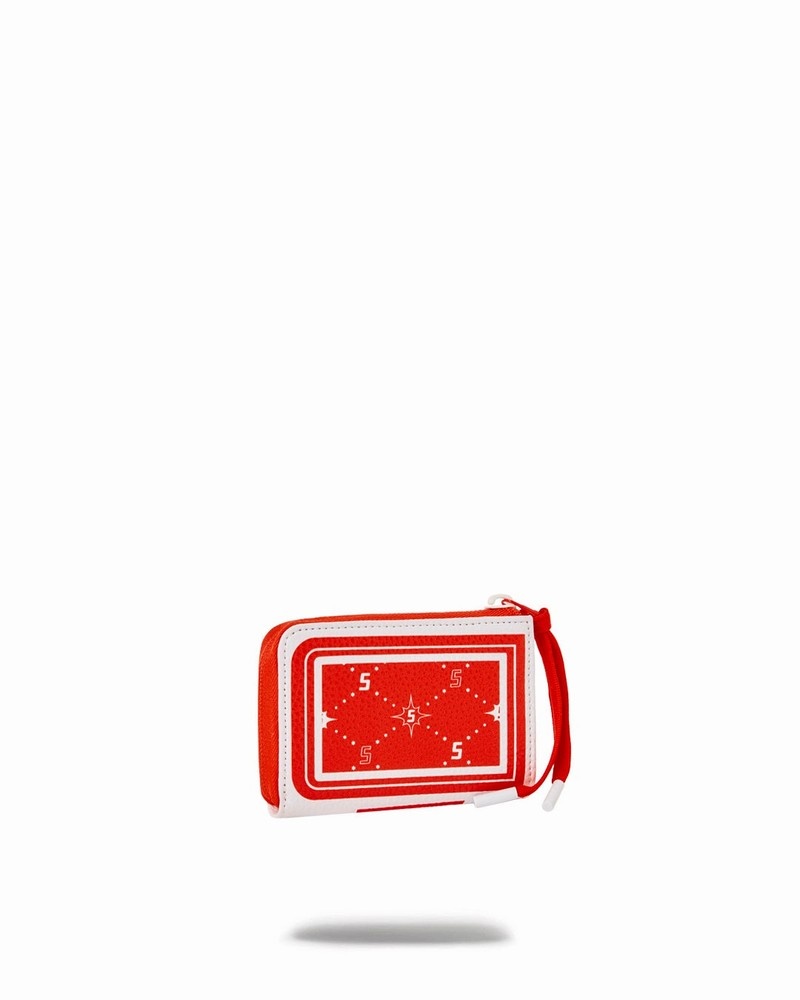 Red Sprayground Bandana Men's Wallets | 425277085