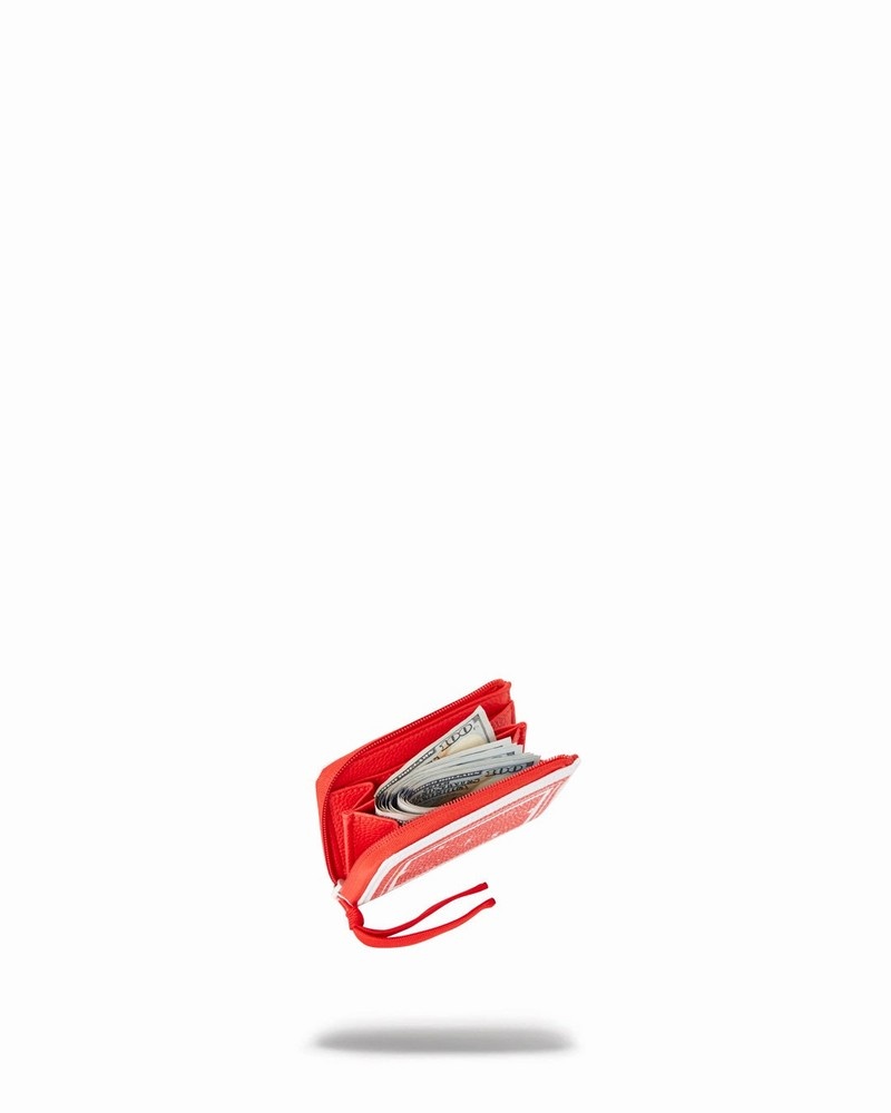 Red Sprayground Bandana Men's Wallets | 425277085