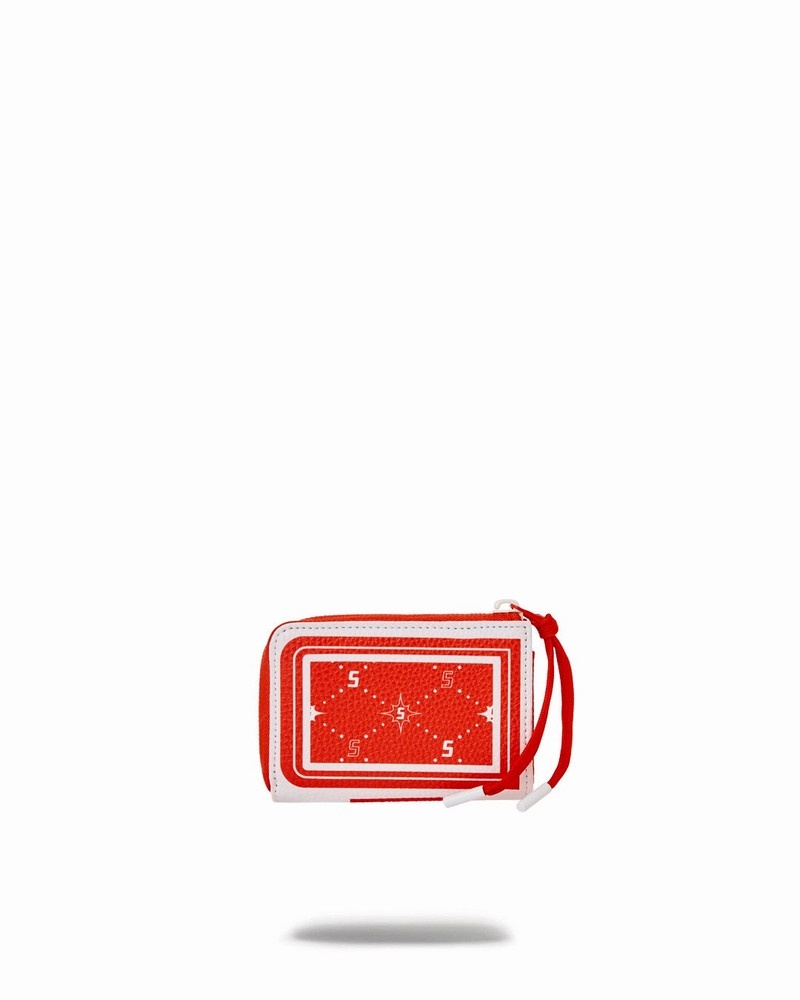 Red Sprayground Bandana Men\'s Wallets | 425277085