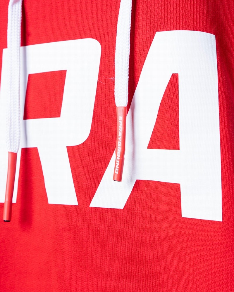 Red Sprayground Big Logo Men's Hoodie | 419933304