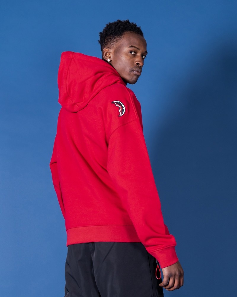Red Sprayground Break The Shark Men's Hoodie | 588902290