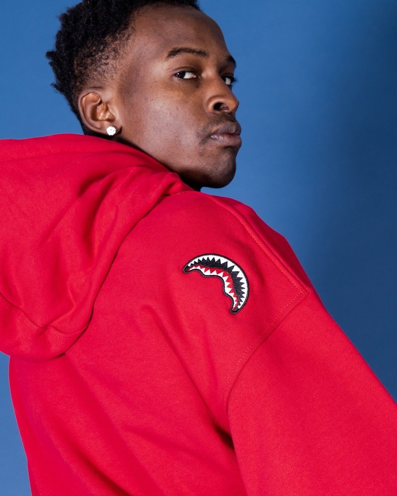 Red Sprayground Break The Shark Men's Hoodie | 588902290