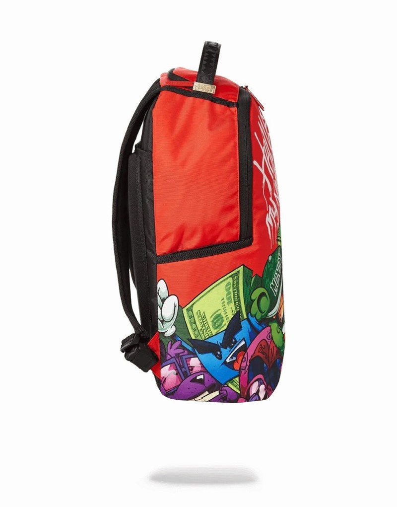 Red Sprayground Da Bounce House Men's Backpacks | 810722322