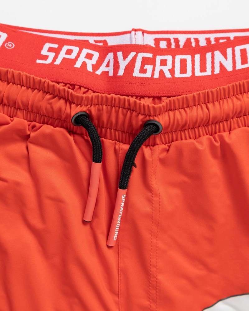 Red Sprayground Japan Wave Men's Swim Shorts | 279975208