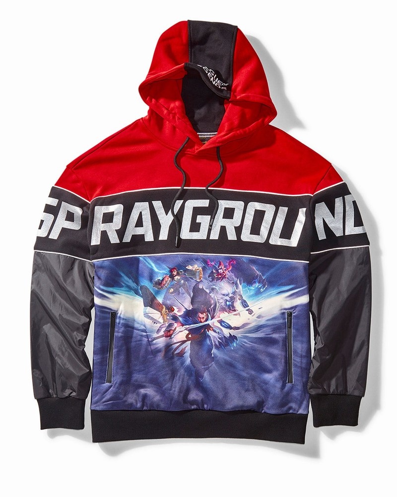 Red Sprayground Lol Group Men's Hoodie | 199799073