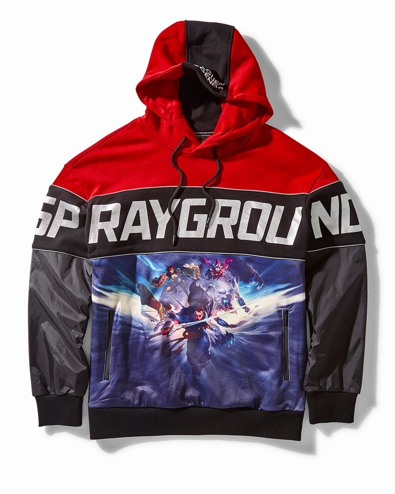 Red Sprayground Lol Group Men\'s Hoodie | 199799073