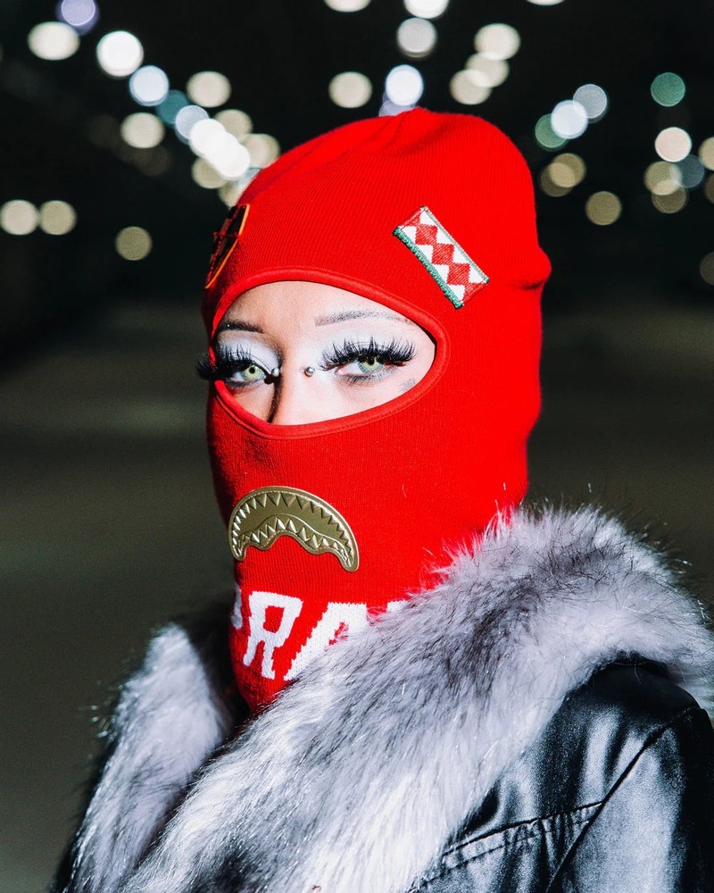 Red Sprayground Lux Patches Women's Ski Masks | 364293349
