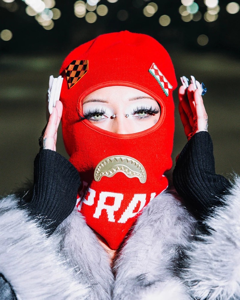 Red Sprayground Lux Patches Women's Ski Masks | 364293349