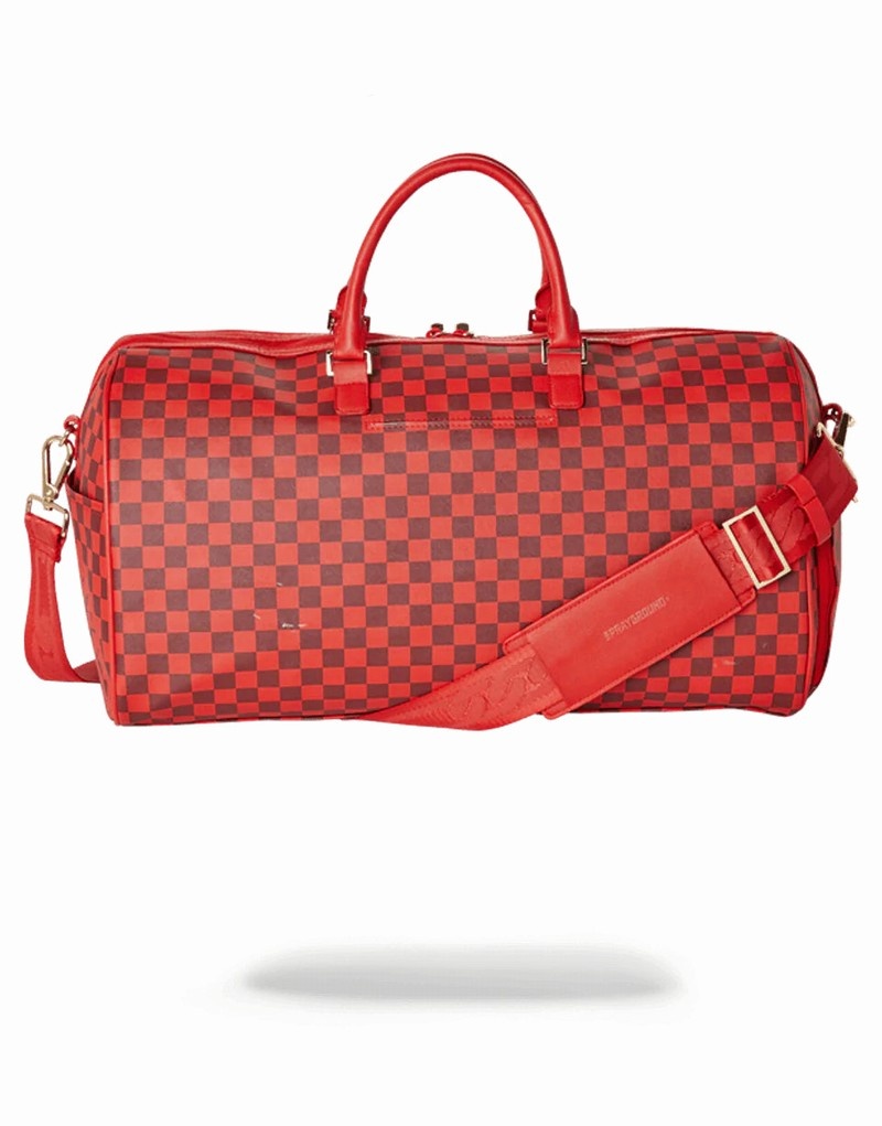 Red Sprayground Nfl Todd Gurley Men's Duffle Bags | 8790265