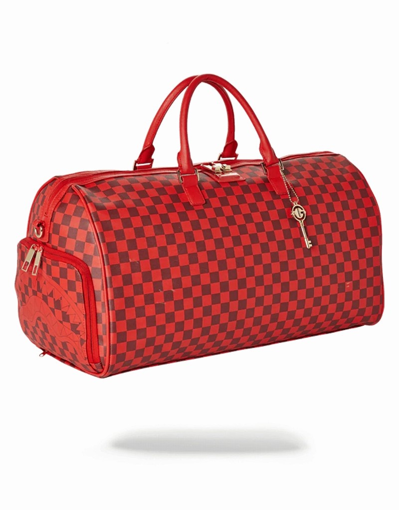 Red Sprayground Nfl Todd Gurley Men's Duffle Bags | 8790265