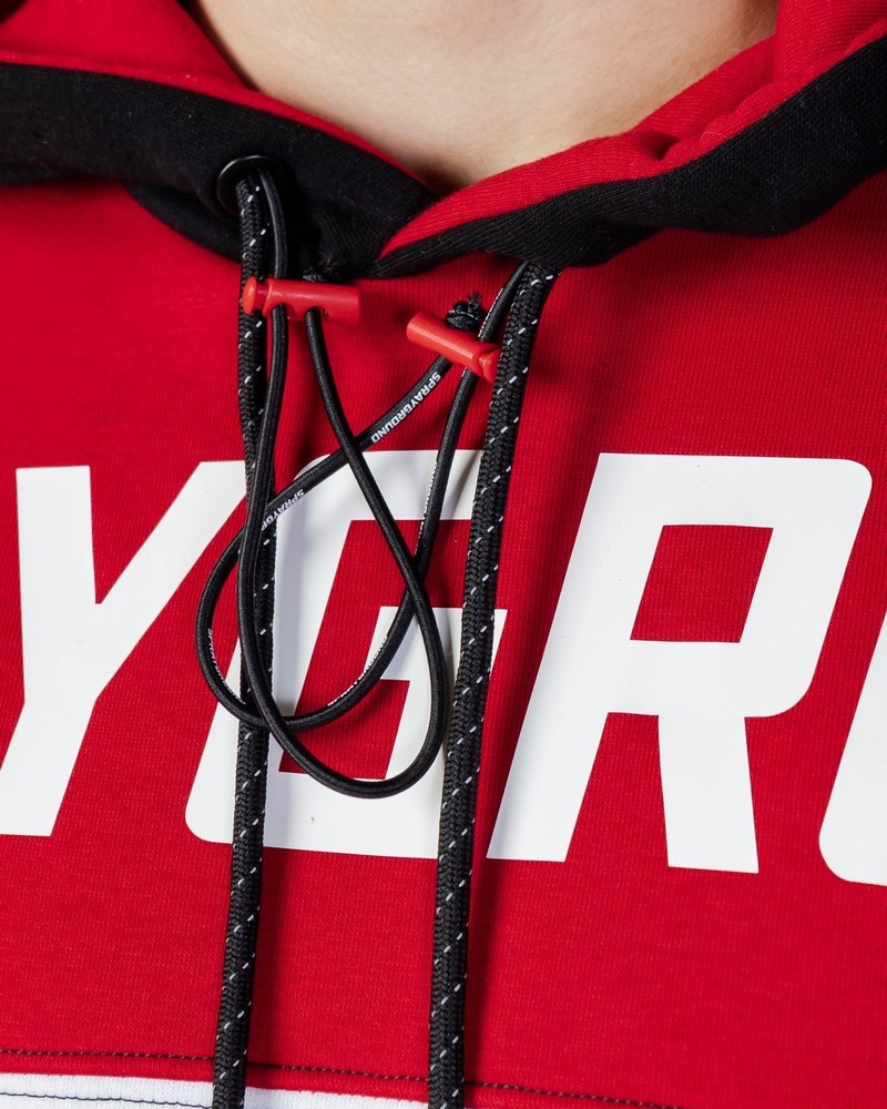 Red Sprayground Tech Men's Hoodie | 756112209