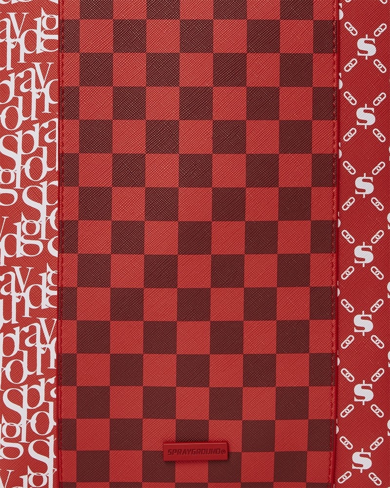 Red Sprayground Tri Split Sneaker Holder Men's Clutch Bags | 972145442