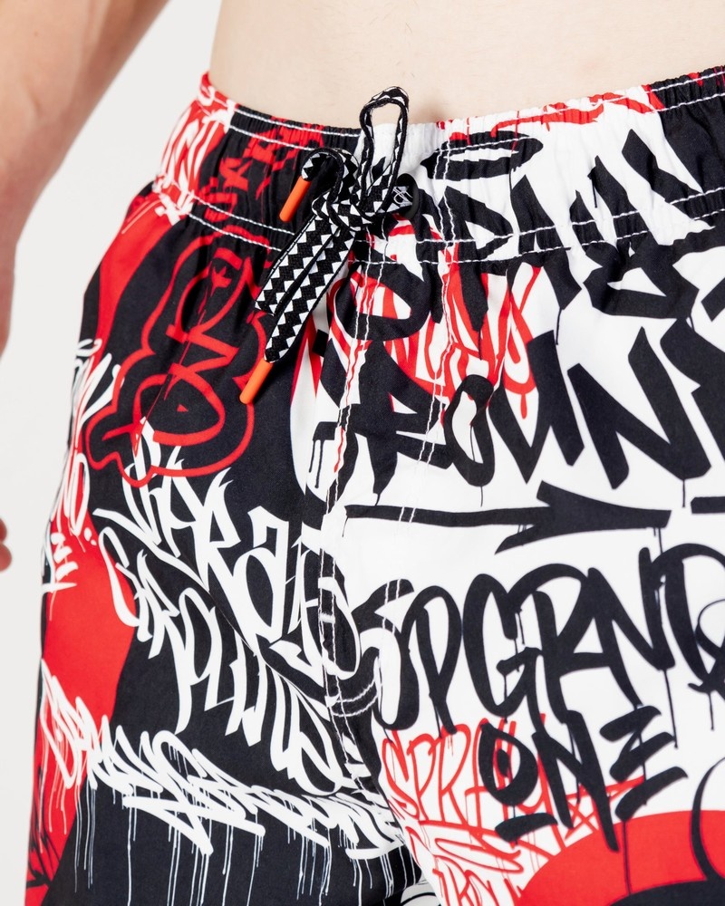 Red Sprayground Vandal Men's Swim Shorts | 780061595
