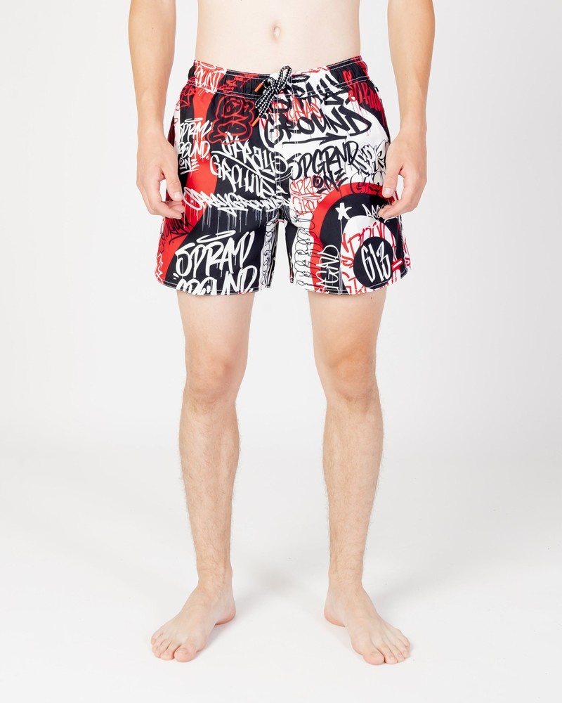 Red Sprayground Vandal Men\'s Swim Shorts | 780061595