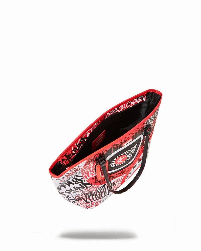Red Sprayground Vandal Men's Tote Bags | 936452555