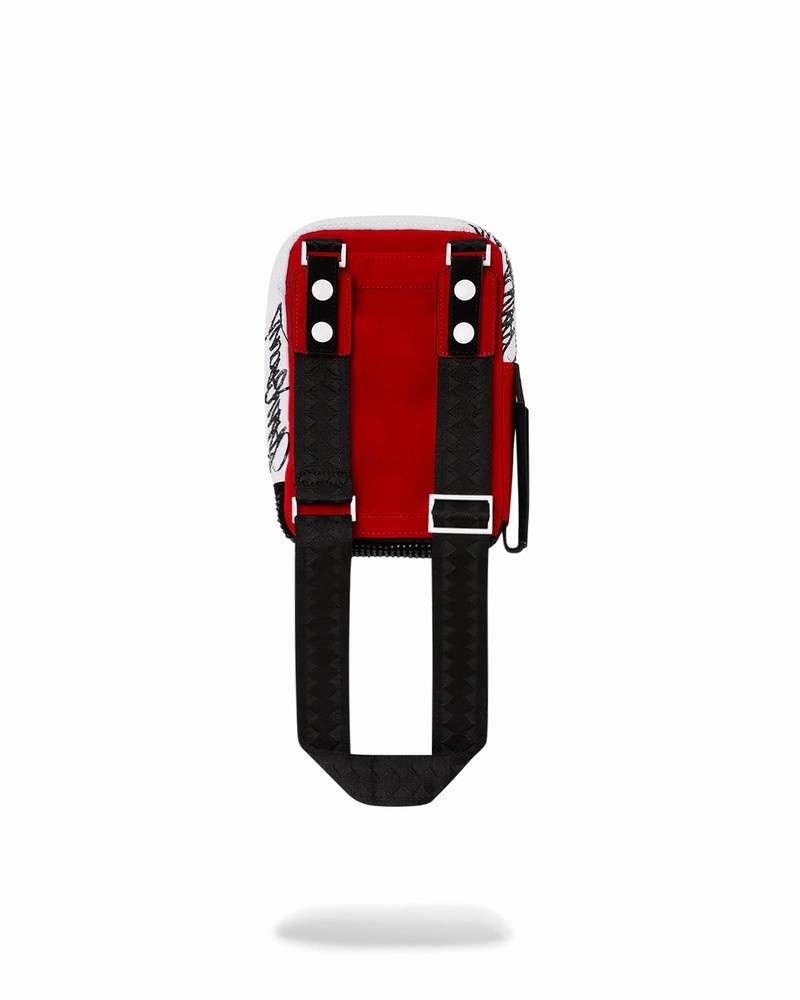 Red Sprayground Vandal Trinity Men's Shoulder Bags | 155801245
