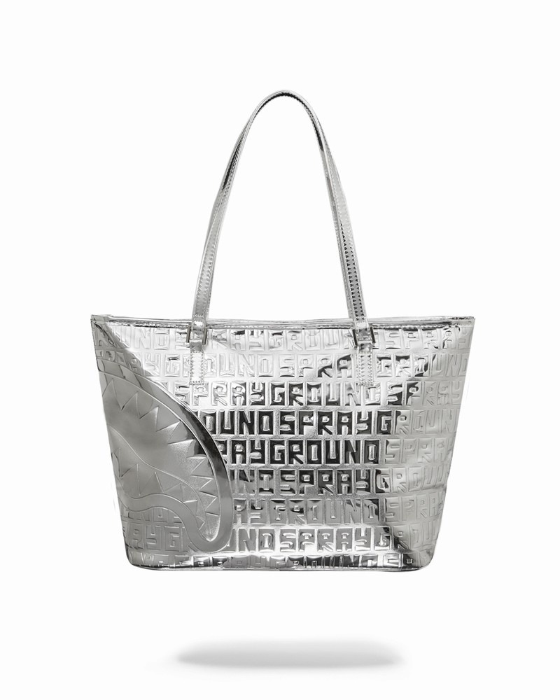 Silver Sprayground Future Titan Men's Tote Bags | 454392928