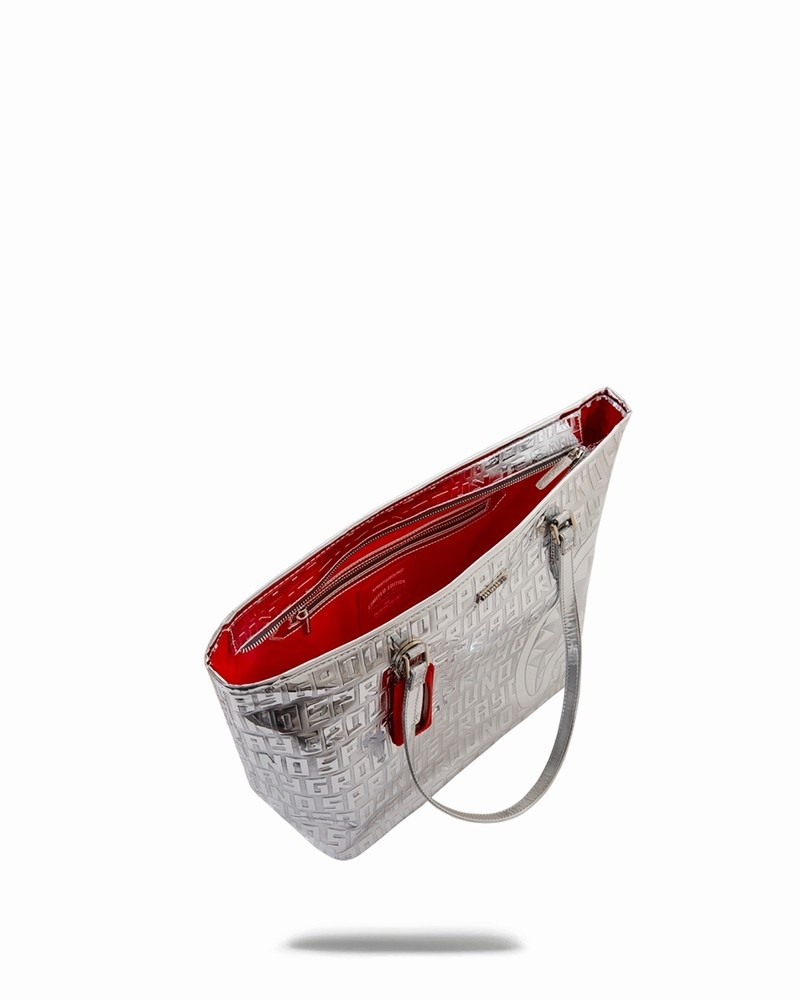 Silver Sprayground Future Titan Men's Tote Bags | 454392928