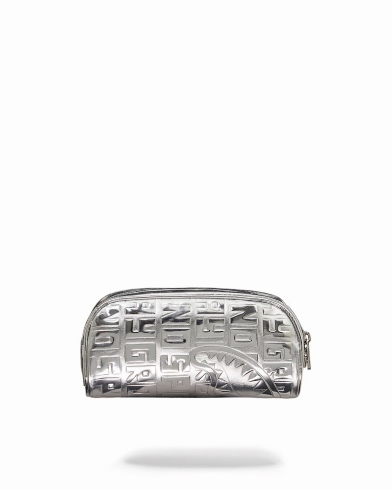 Silver Sprayground Metallic Infiniti Men's Pouches | 970423364