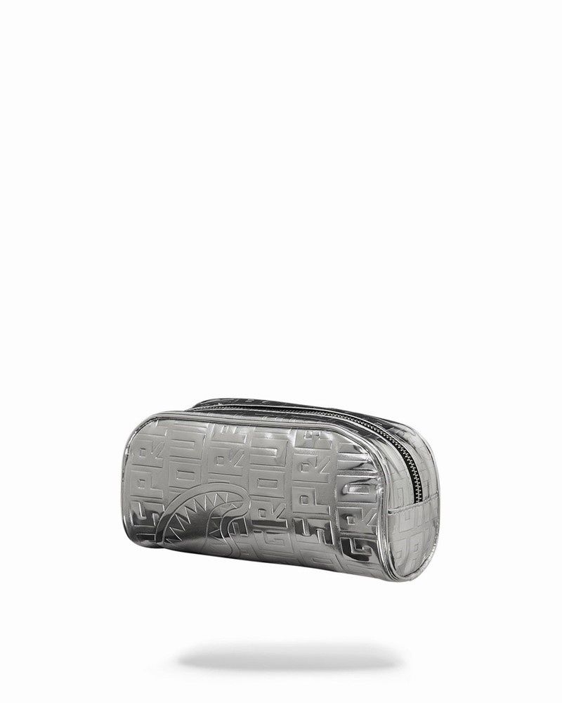 Silver Sprayground Metallic Infiniti Men's Pouches | 970423364